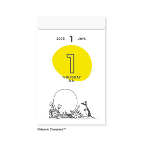 2026 Moomin Daily Tear Away Moon Phases Himekuri Calendar NK-4460
