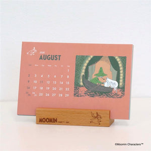 2026 Moomin Monthly Desk Calendar with Wood Stand NK-4330