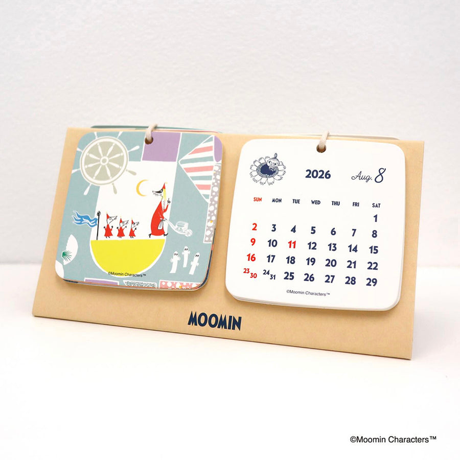 2026 Moomin Monthly Coaster Desk Calendar NK-4210