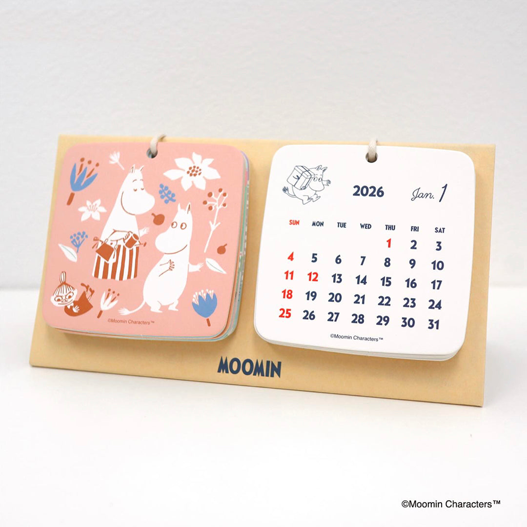 2026 Moomin Monthly Coaster Desk Calendar NK-4210