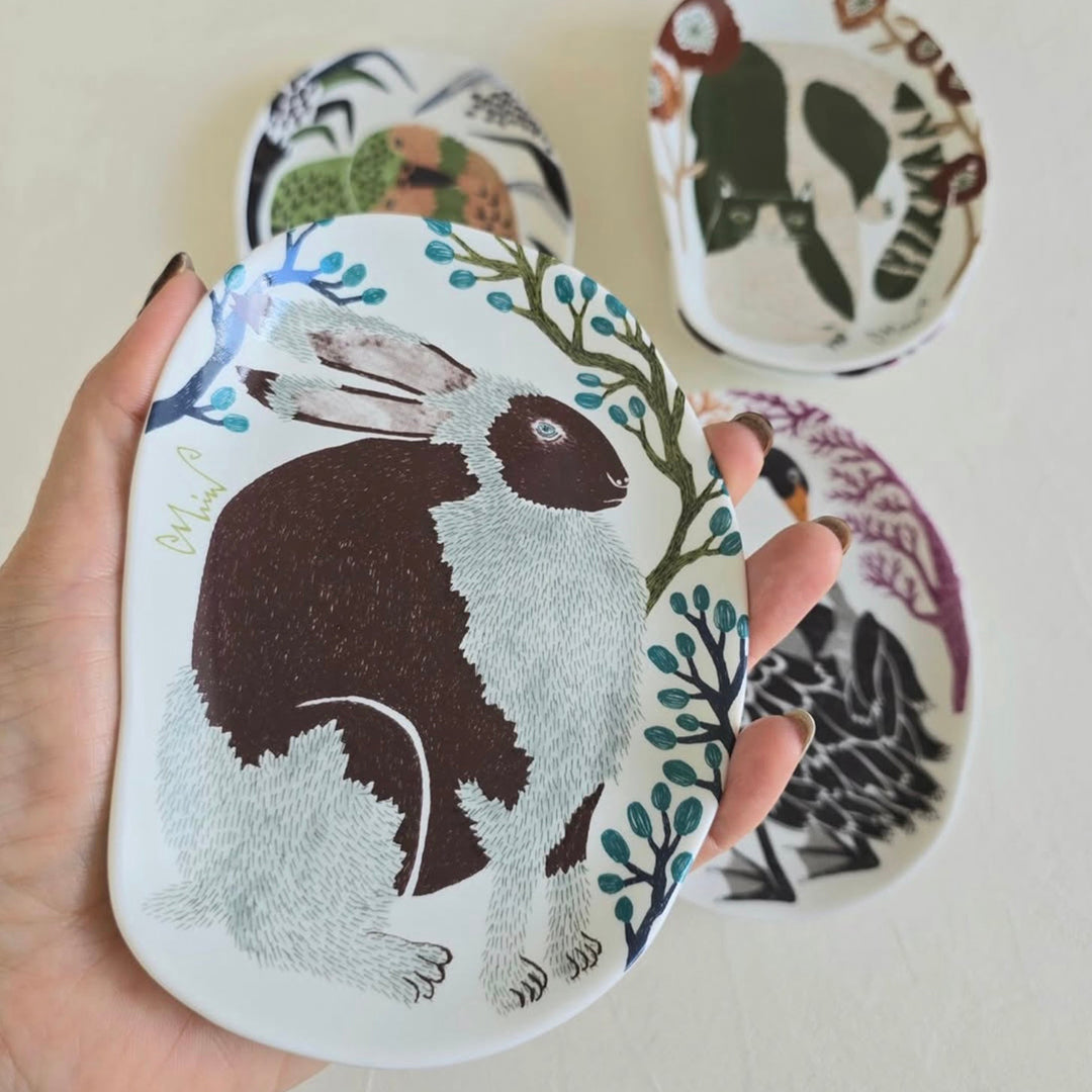 Ships Dec. 18-20: moritaMiW Plate - Rabbit