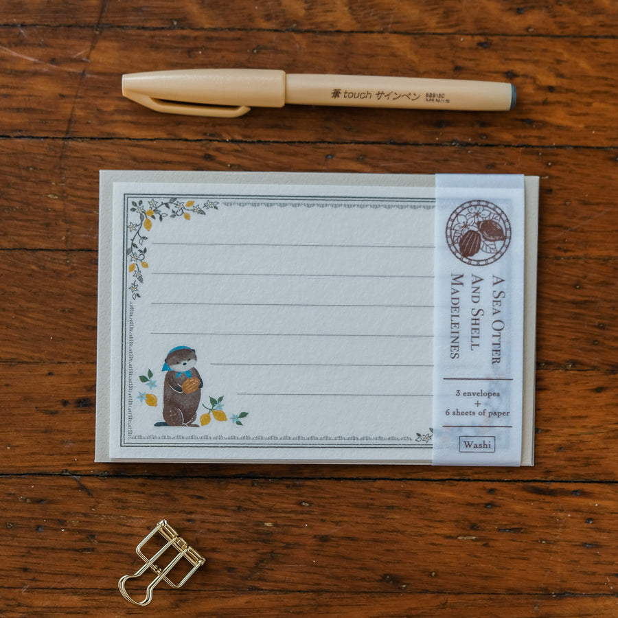 RESSA PANDA BOOKS - Storybook Mini Letter Set - Otter with Madeleine