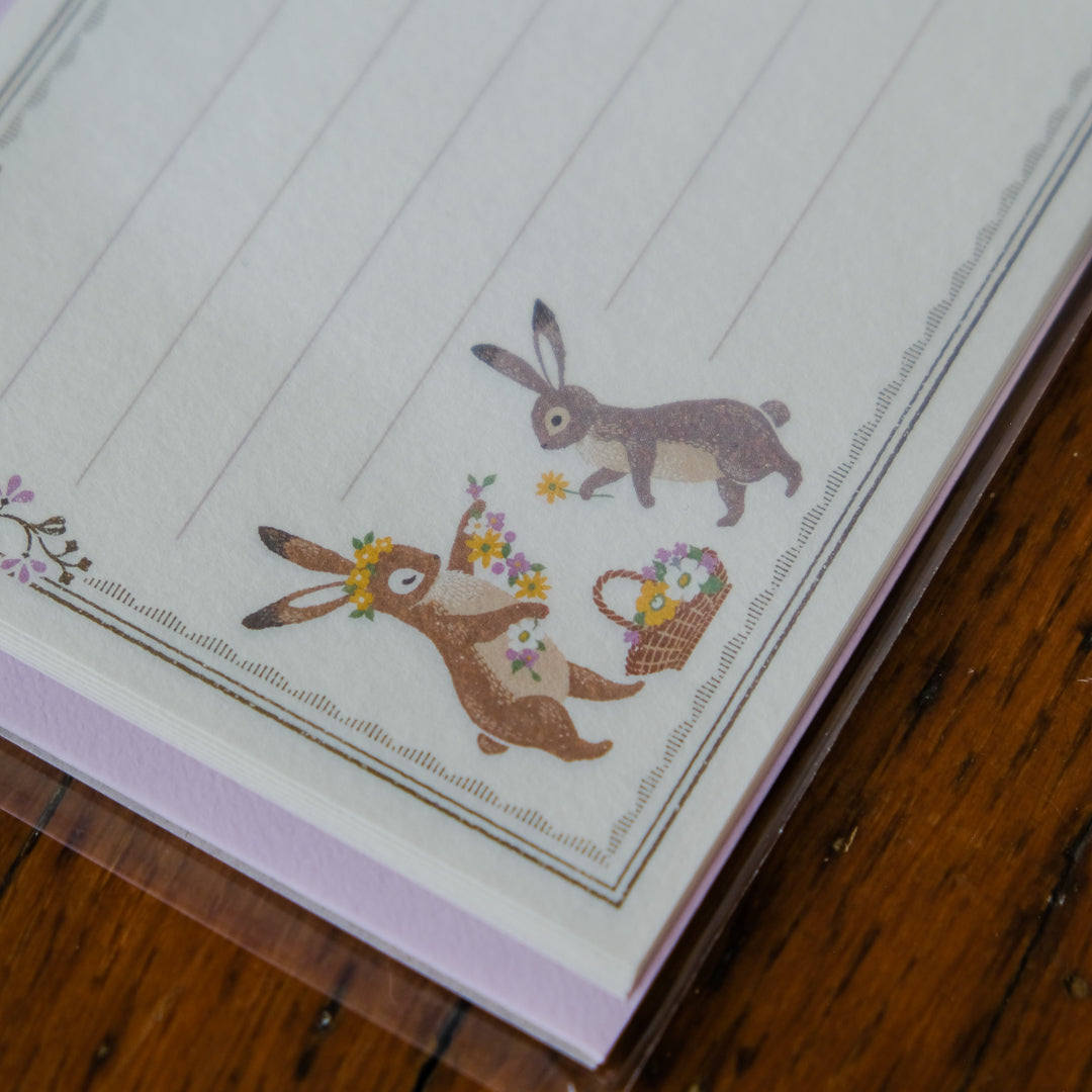 RESSA PANDA BOOKS - Storybook Mini Letter Set - Rabbit with Flowers