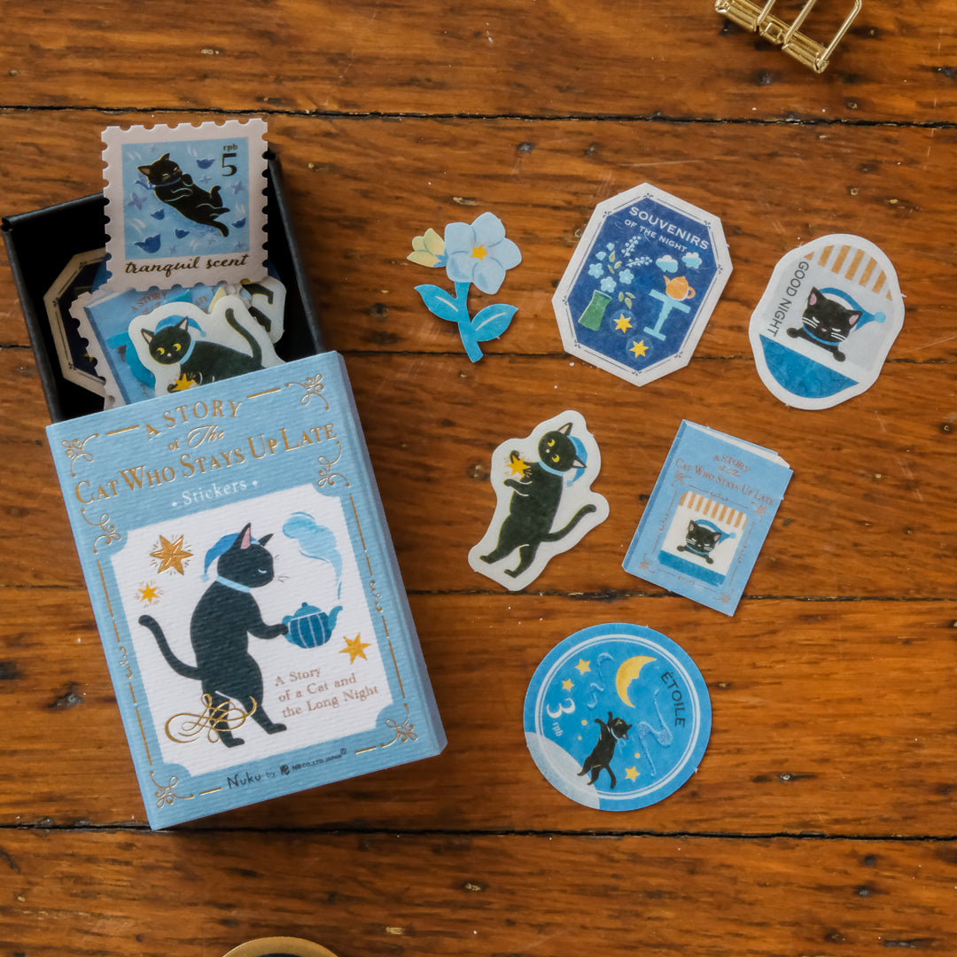 RESSA PANDA BOOKS - Storybook Flake Stickers - Black Cat
