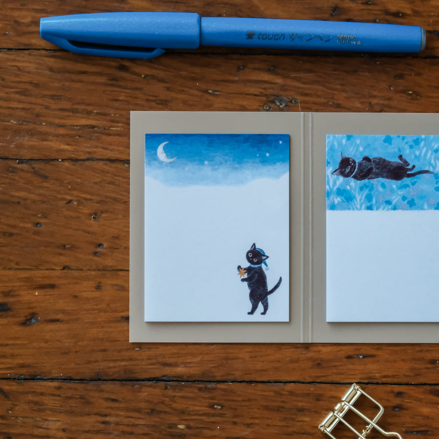 RESSA PANDA BOOKS - Storybook Sticky Notes - Black Cat