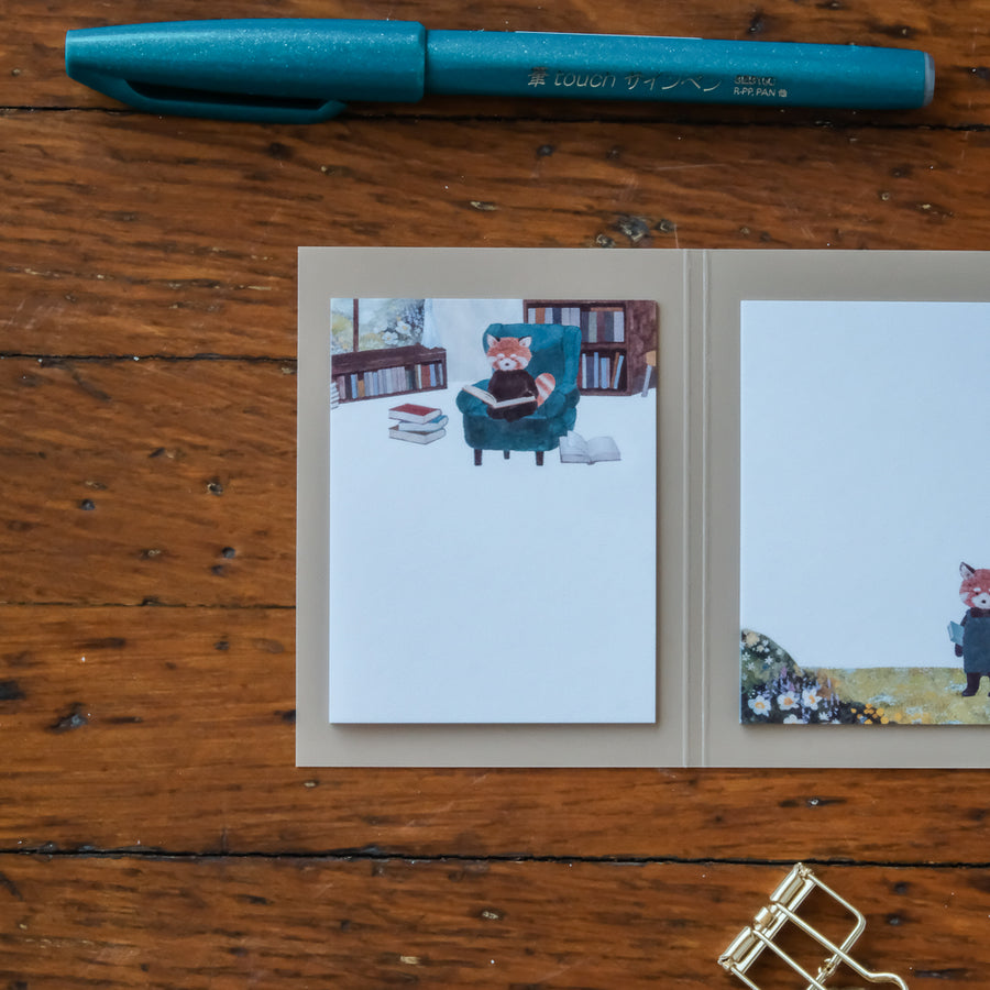 RESSA PANDA BOOKS - Storybook Sticky Notes - Red Panda