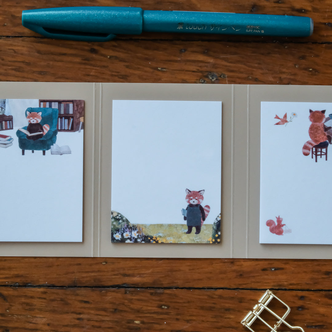 RESSA PANDA BOOKS - Storybook Sticky Notes - Red Panda