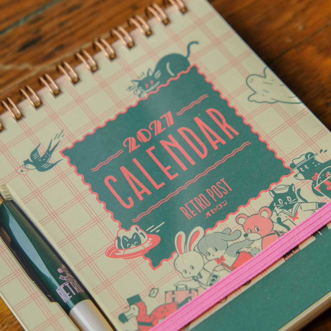 2027 Retro Post - Scribble Calendar