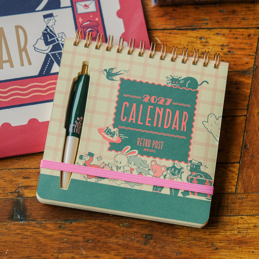 2027 Retro Post - Scribble Calendar