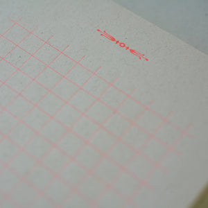 Kohunkan Kappansho Letterpress Straw Paper Notes - Neon Orange 1