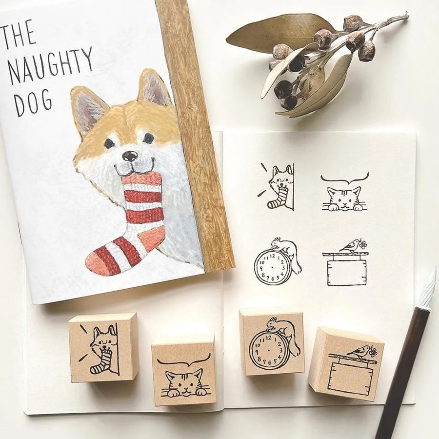 Cozyca x Midori Asano Stamp Notebook - Naughty Dog 26963