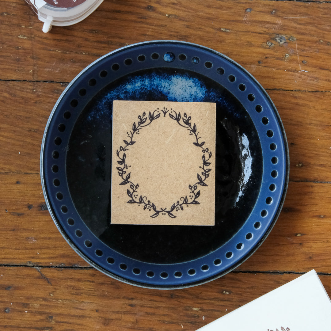 OEDA Letterpress Rubber Stamp - Seasonal Wreaths