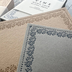OEDA Letterpress Memo Card - Vine Gray