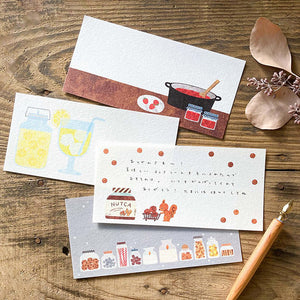 Cozyca One-Stroke Letter Pad - Mariko Fukuoka - 20-417 Seasonal Jar