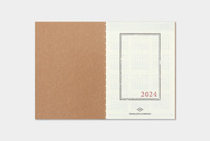 PRE-ORDER: 2024 Traveler's Notebook Refill - Passport Size - Monthly