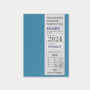 PRE-ORDER: 2024 Traveler's Notebook Refill - Passport Size - Weekly