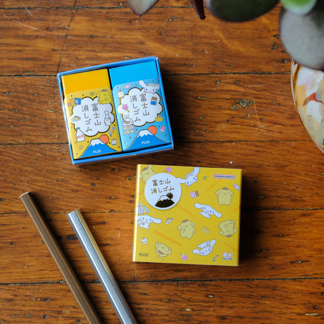 PLUS Air-In Ltd. Edition Mt. Fuji Eraser - Pompompurin & Cinnamoroll Edition