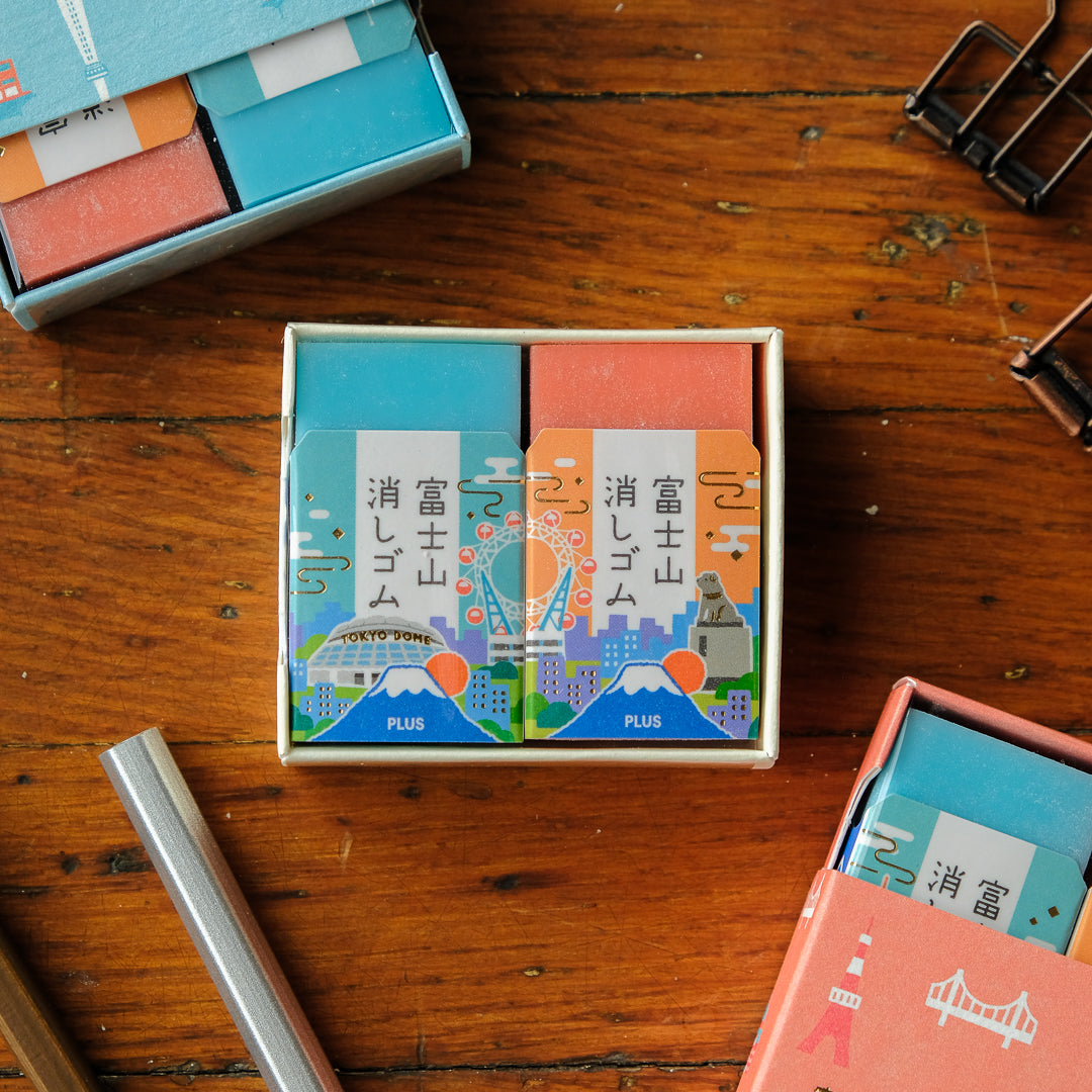 PLUS Air-In Ltd. Edition Mt. Fuji Eraser - 2024 Tokyo Special Edition Set