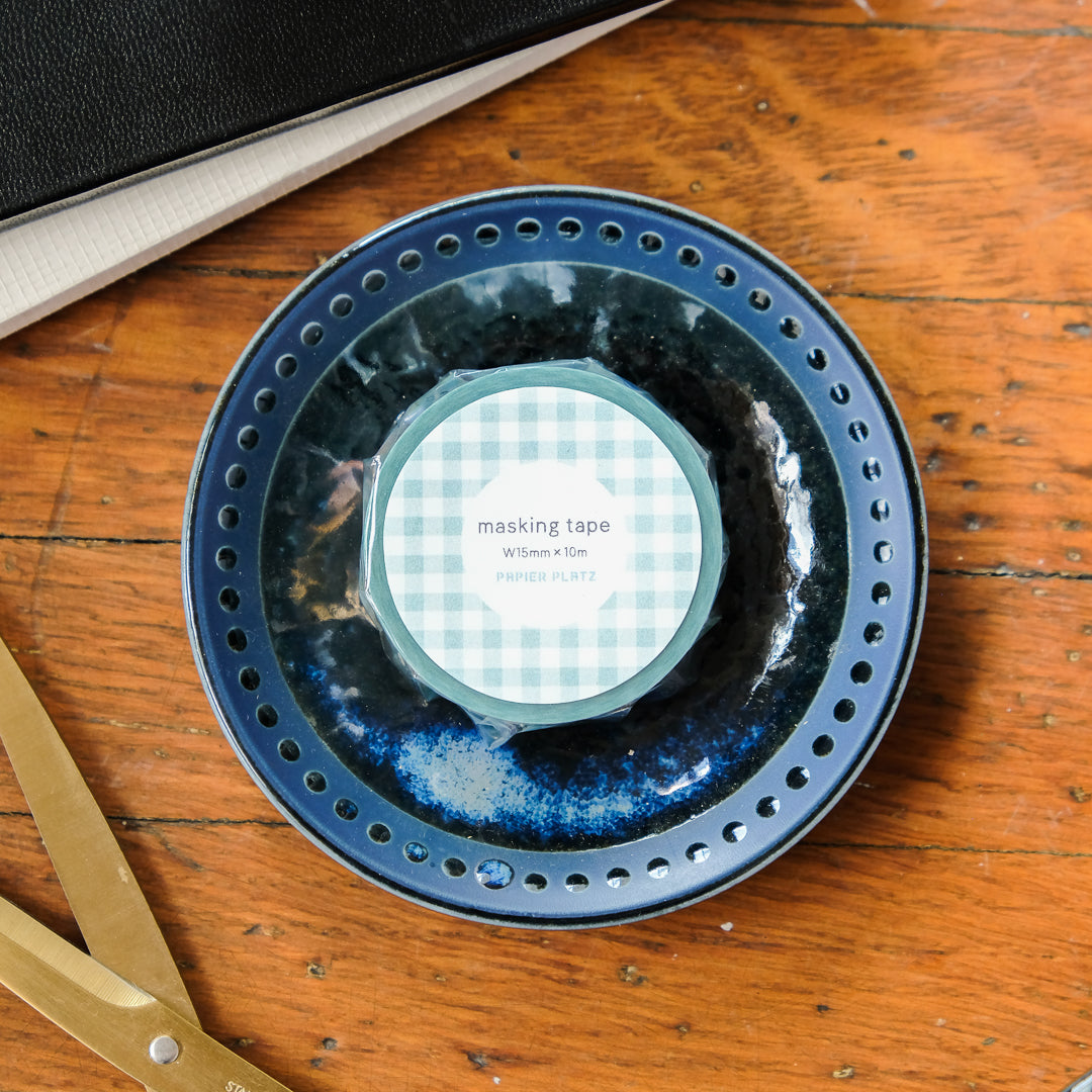 Papier Platz Washi Tape 72-019 Check Aquamarine