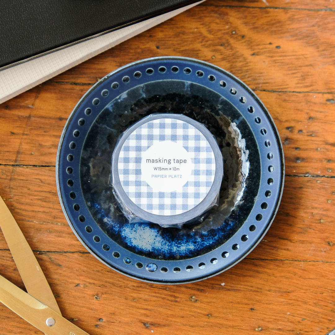 Papier Platz Washi Tape 72-026 Check Baby Blue