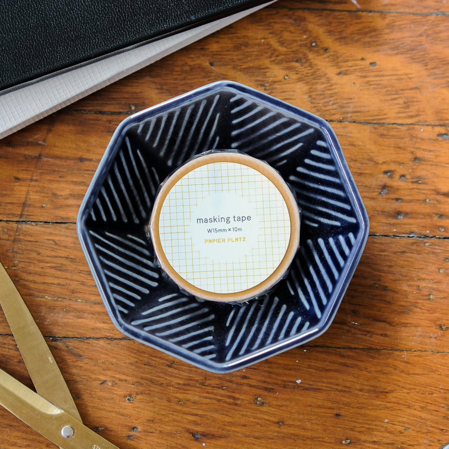 Papier Platz Washi Tape 72-053 - Grid Yellow