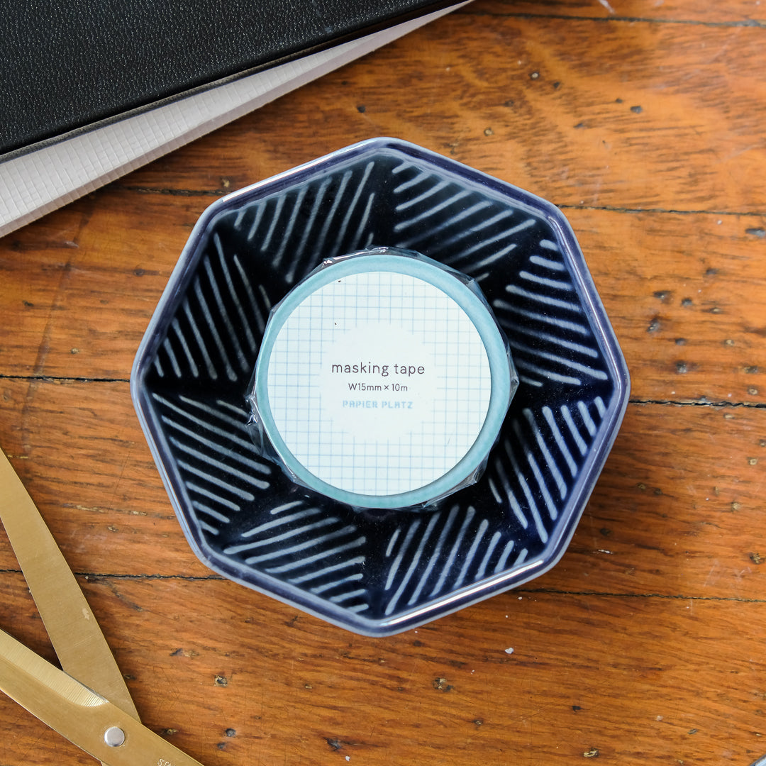 Papier Platz Washi Tape 72-057 Grid Sky Blue