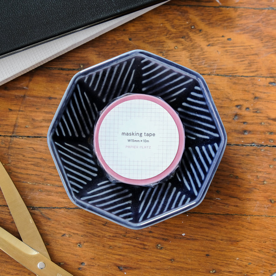 Papier Platz Washi Tape 72-054 Grid Pink