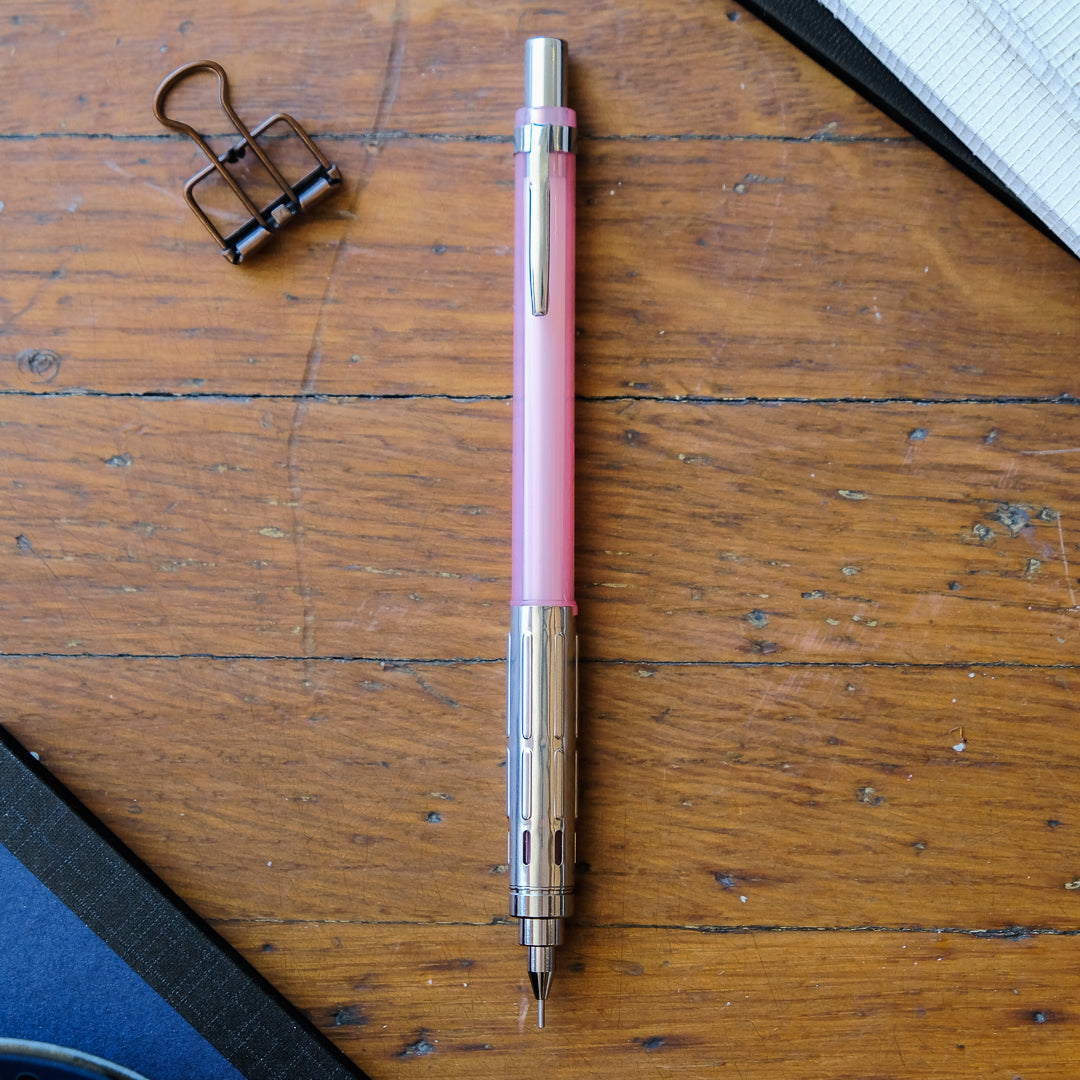 Pentel PG-Metal 350 Mechanical Pencil - 0.5 mm - Clear Pink