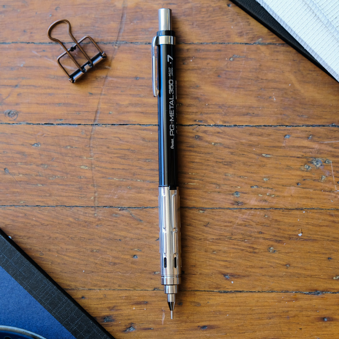 Pentel PG-Metal 350 Mechanical Pencil - 0.7 mm - Black