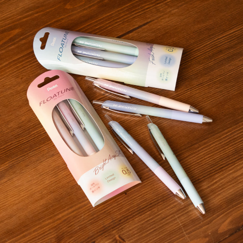 Pentel Floatune Ballpoint Pen 3-Piece Set - 0.5 Ltd Airy Design - Bright Airy