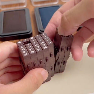 Shachihata  Connected Number Stamp Perpetual Calendar