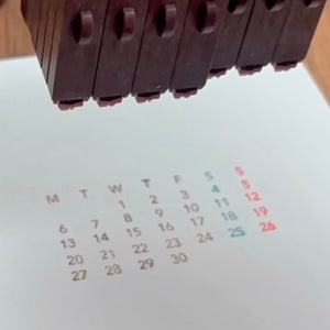 Shachihata  Connected Number Stamp Perpetual Calendar