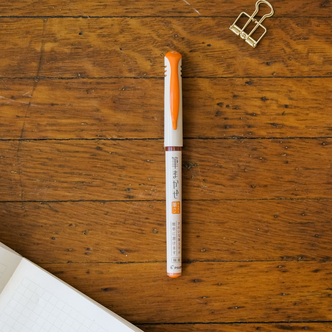 Pilot Fude-Makase Color Brush Pen - Extra Fine - Orange