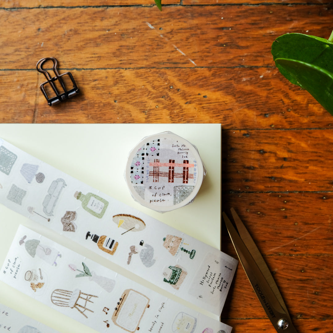 Pion Kiss Cut Washi Tape - Cozy Mood