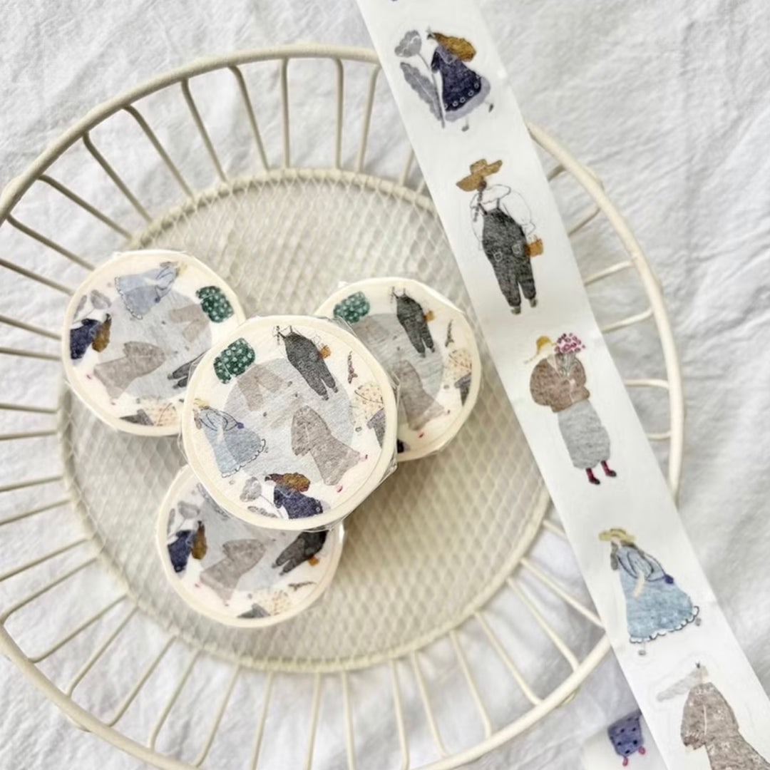 Pion - 2.5cm Die Cut Sticker Washi Tape - Artsy Girl