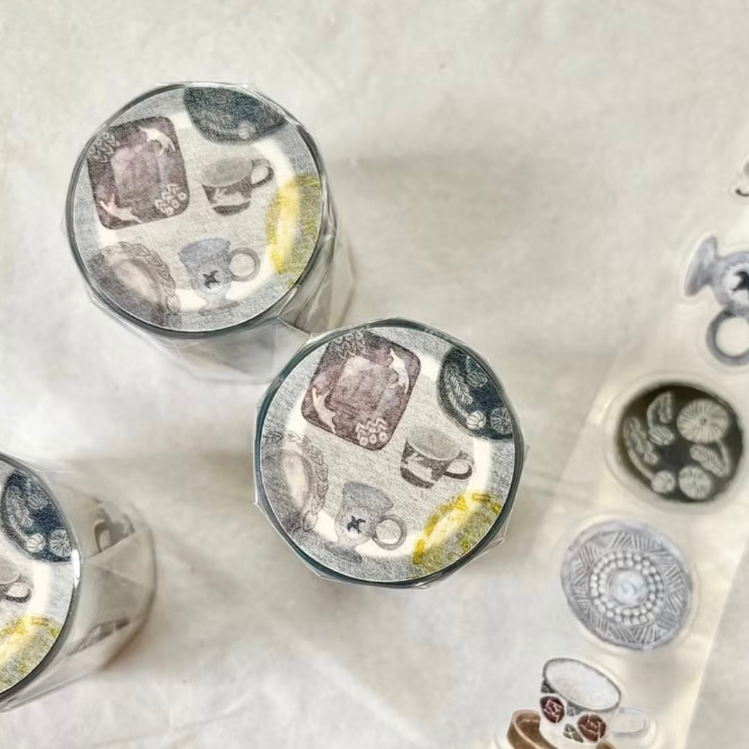 Pion - 3.5cm Die Cut Sticker Glossy PET Tape - Pottery