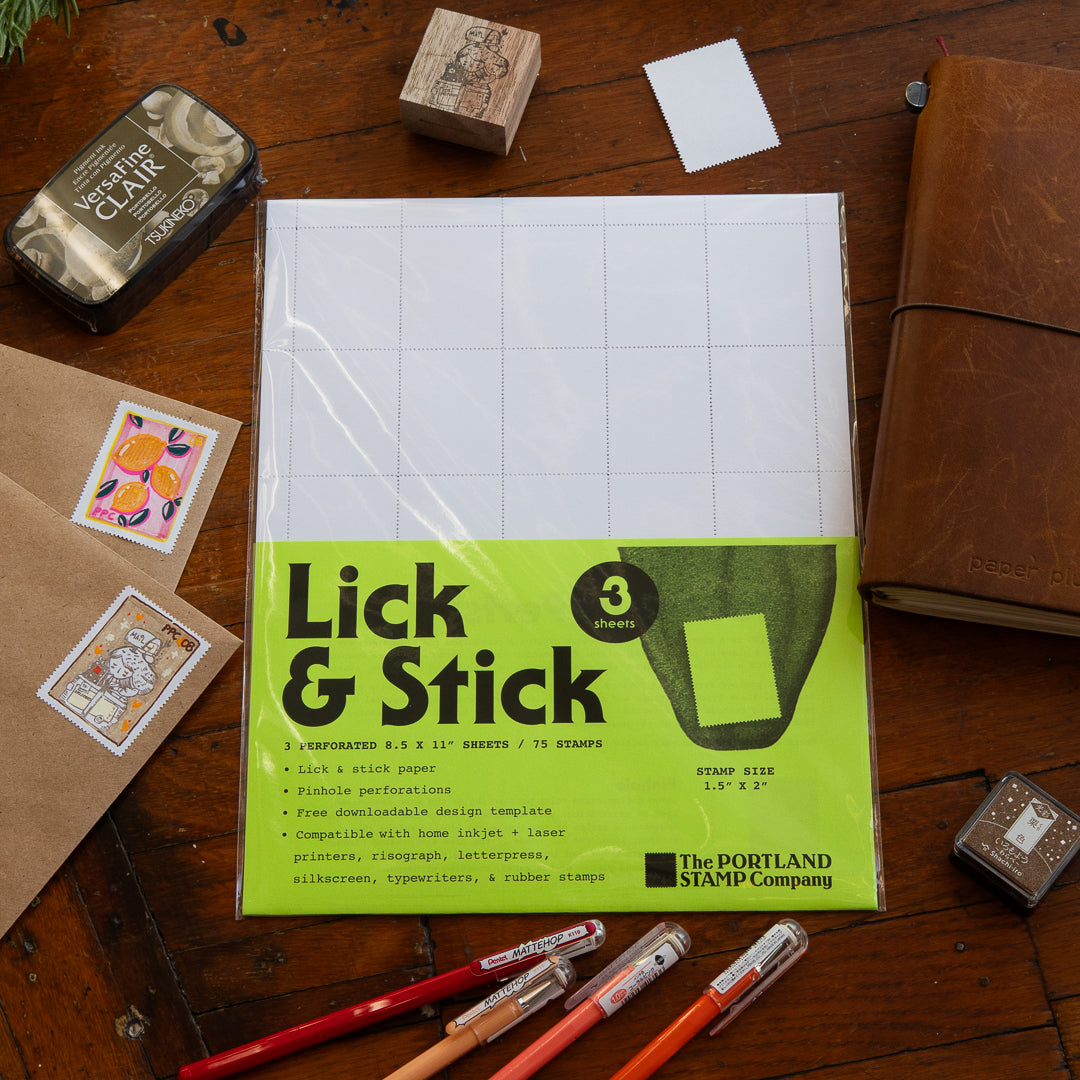 The Portland Stamp Company - Lick & Stick: Standard: 3-pack