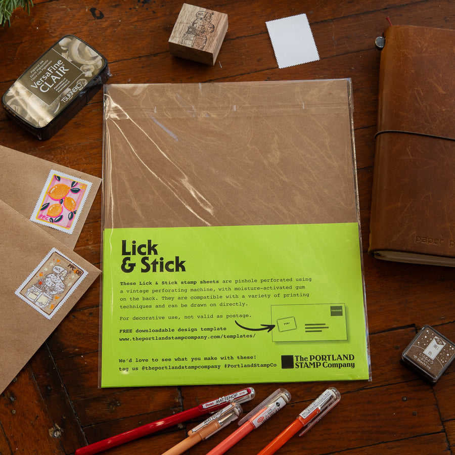 The Portland Stamp Company - Lick & Stick: Standard: 3-pack