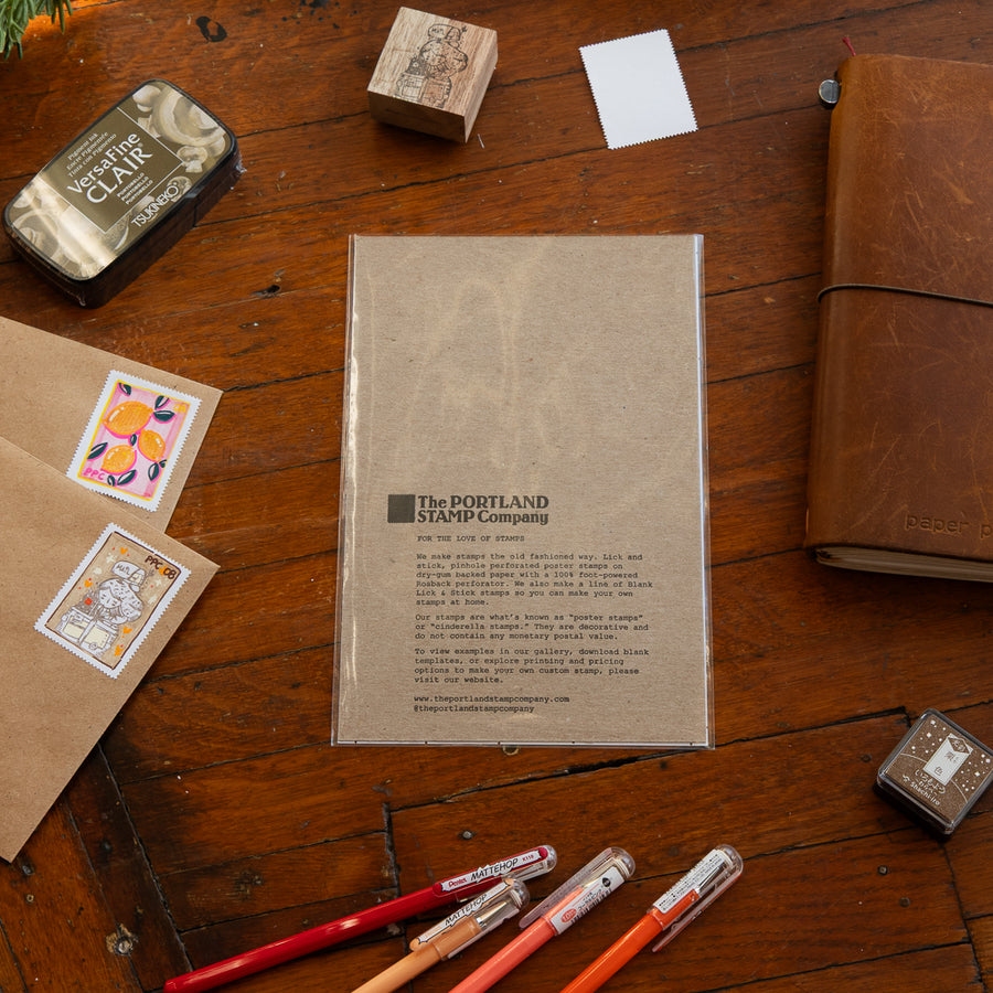 The Portland Stamp Company - Blank Labels — Classic, Red: Beveled