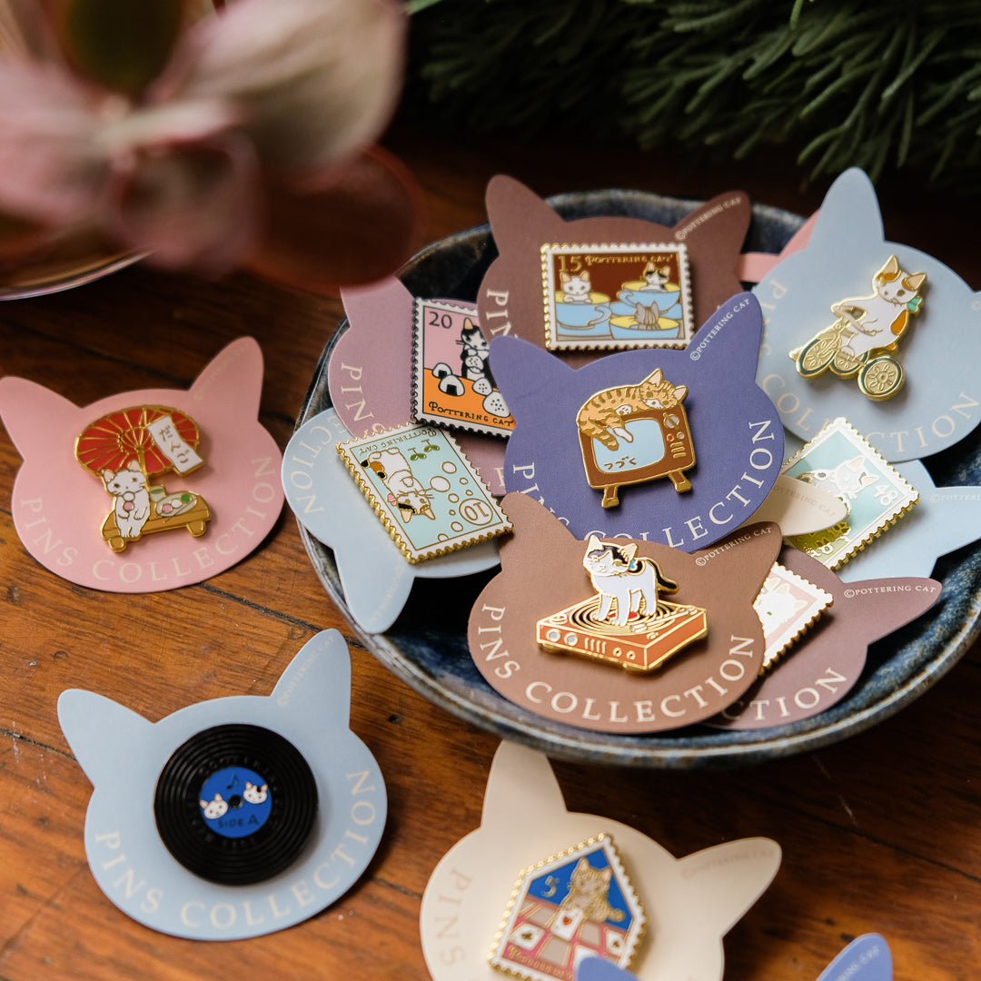 Pottering Pottering Cat - Badge - PZ-028 Clover - Paper Plus Cloth