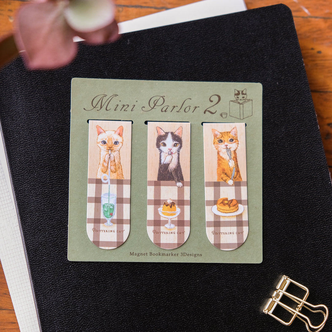 Pottering Cat - Magnetic Bookmarkers - BM-15 Mini Dessert Shop 2