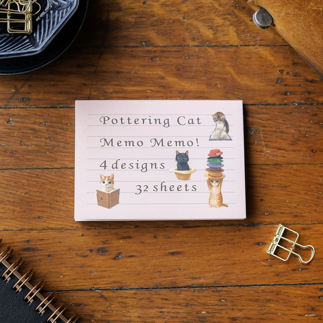 Pottering Cat - Notepad - MP-01 Hat & Reading