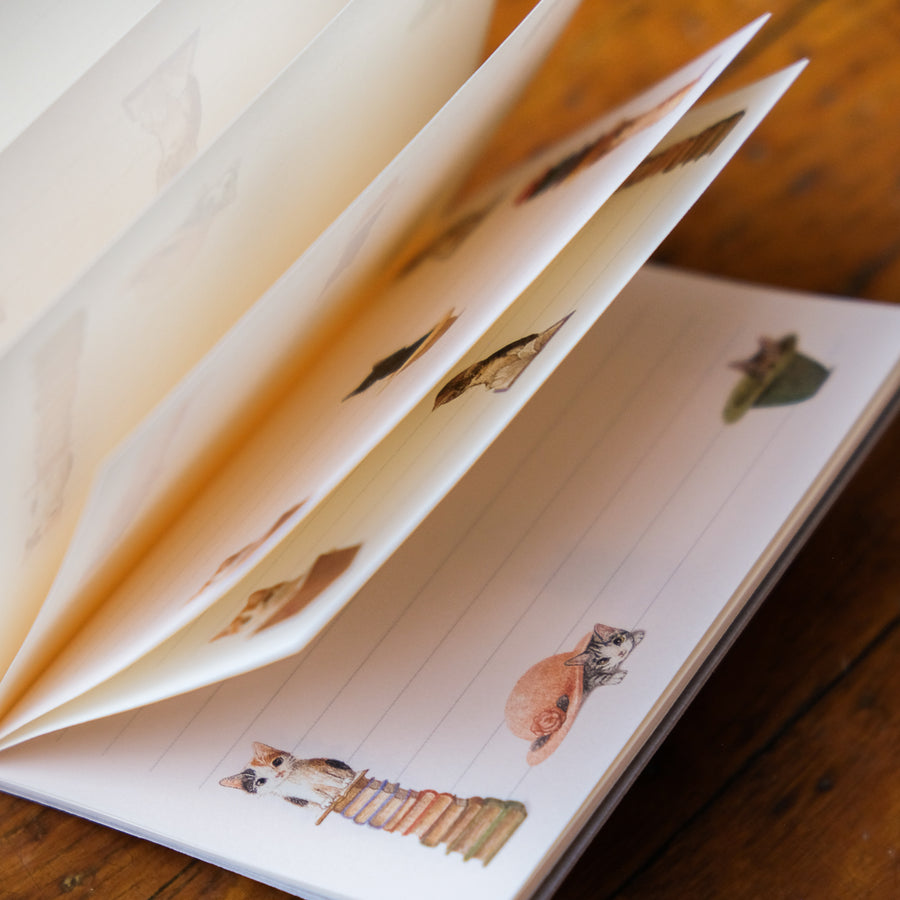 Pottering Cat - Notepad - MP-01 Hat & Reading