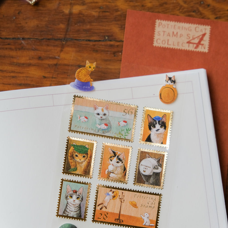 Pottering Cat Stickers Set 4