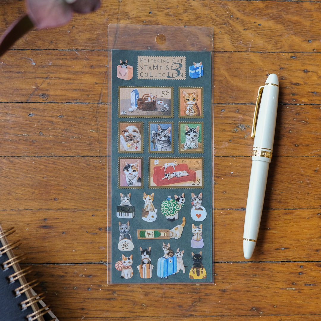 Pottering Cat Stickers Set 3
