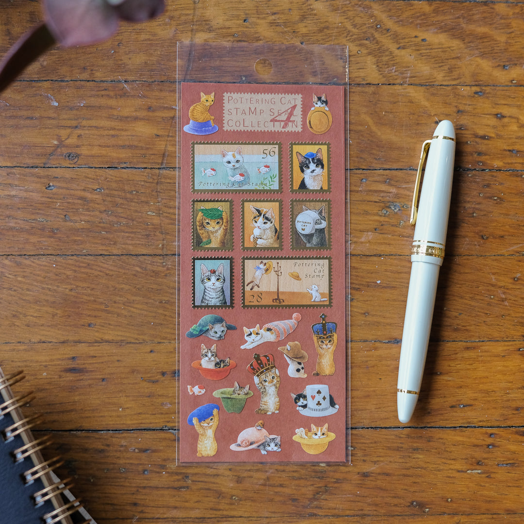 Pottering Cat Stickers Set 4