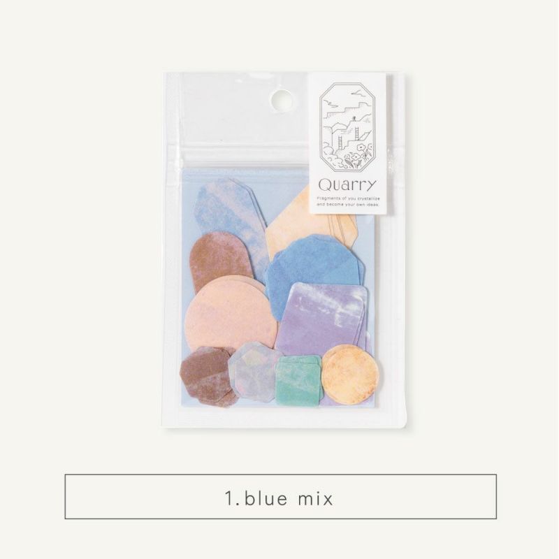 Iroha Quarry Stone Seal Sticker Flakes - Blue Mix