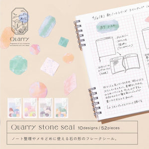 Iroha Quarry Stone Seal Sticker Flakes - Pink Mix