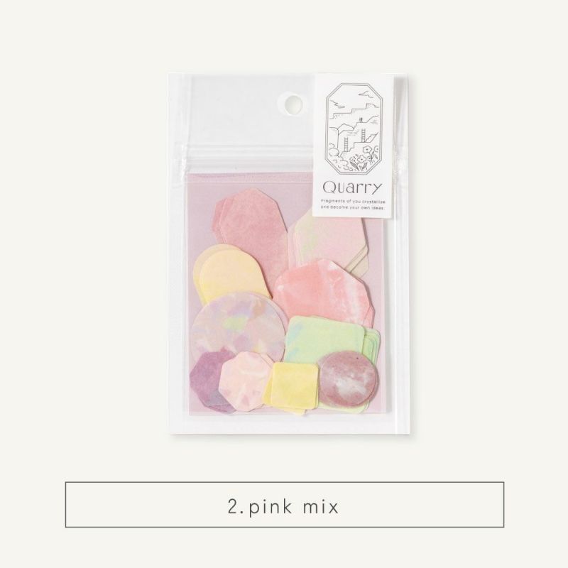 Iroha Quarry Stone Seal Sticker Flakes - Pink Mix