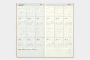 PRE-ORDER: 2024 Traveler's Notebook Refill - Regular Size - Weekly Vertical